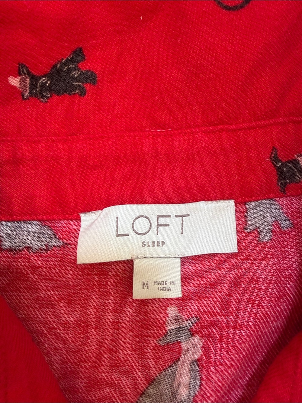 Loft red Dog print sleepwear set S/M. - Picture 4 of 13